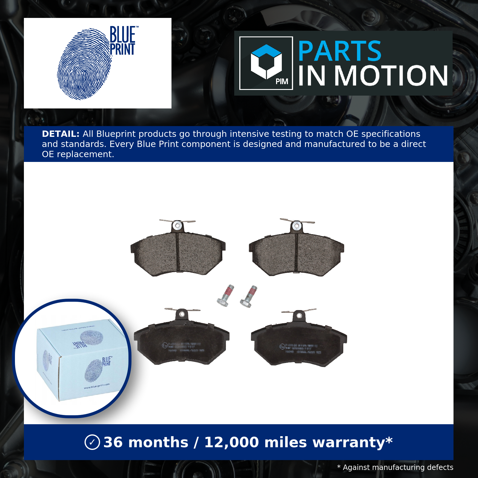 Blue Print Brake Pads Set Front ADV184276 [PM1724591]