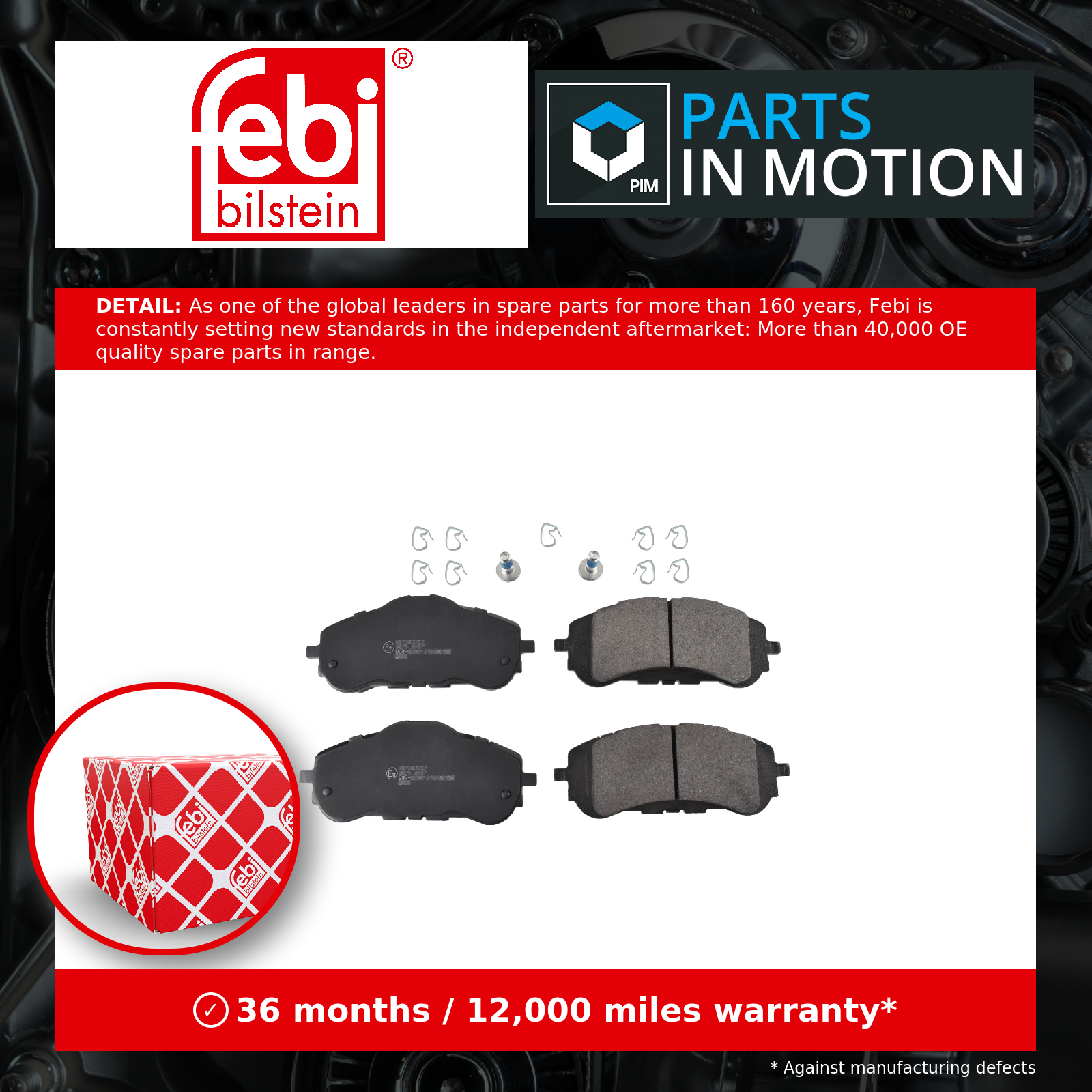 Febi Brake Pads Set Front 116241 [PM1767953]