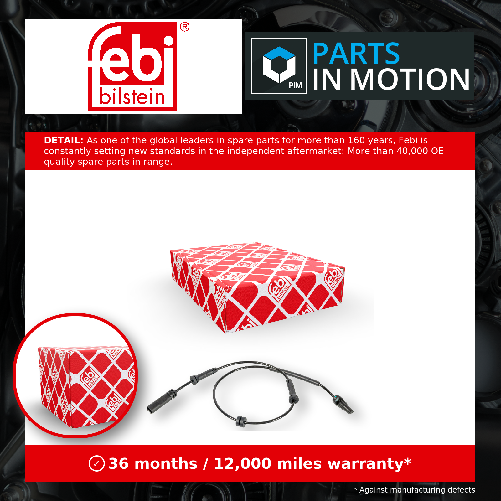 Febi ABS Sensor Front Left or Right 170429 [PM1768512]