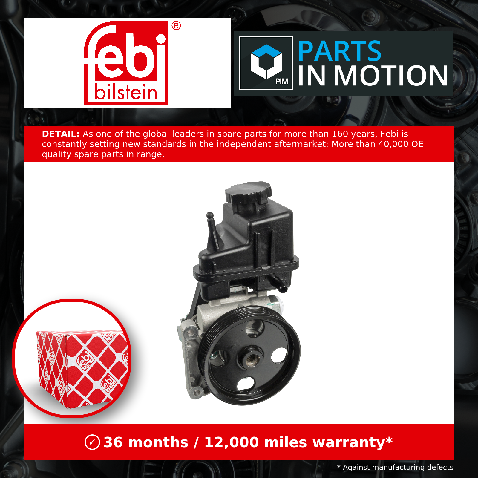 Febi Power Steering Pump 172148 [PM1845227]