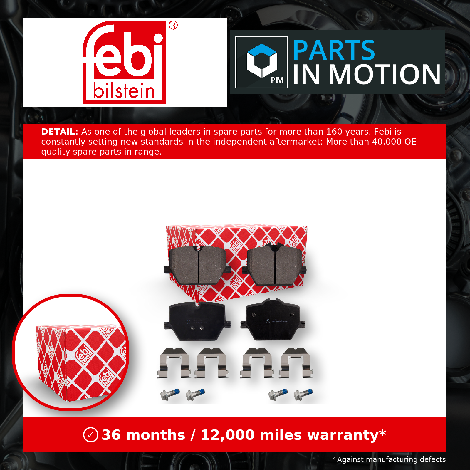 Febi Brake Pads Set Rear 173779 [PM1879831]