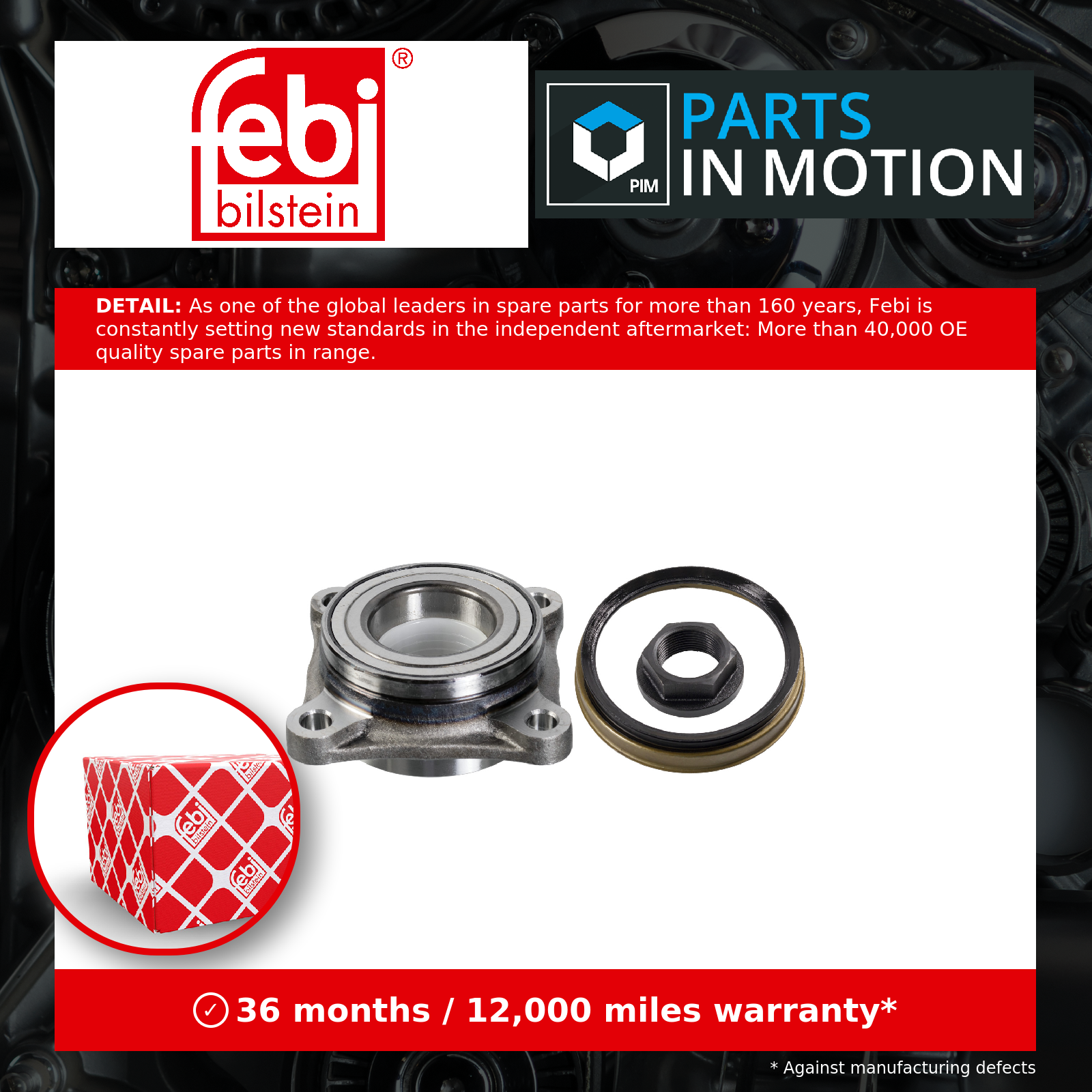 Febi Wheel Bearing Kit Front Left or Right 172952 [PM1898805]