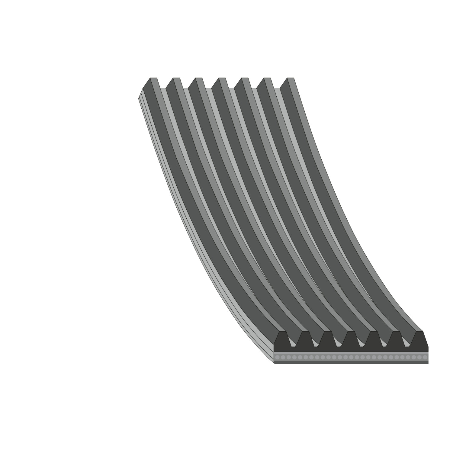 Febi 177663 7 Rib Multi V Drive Belt