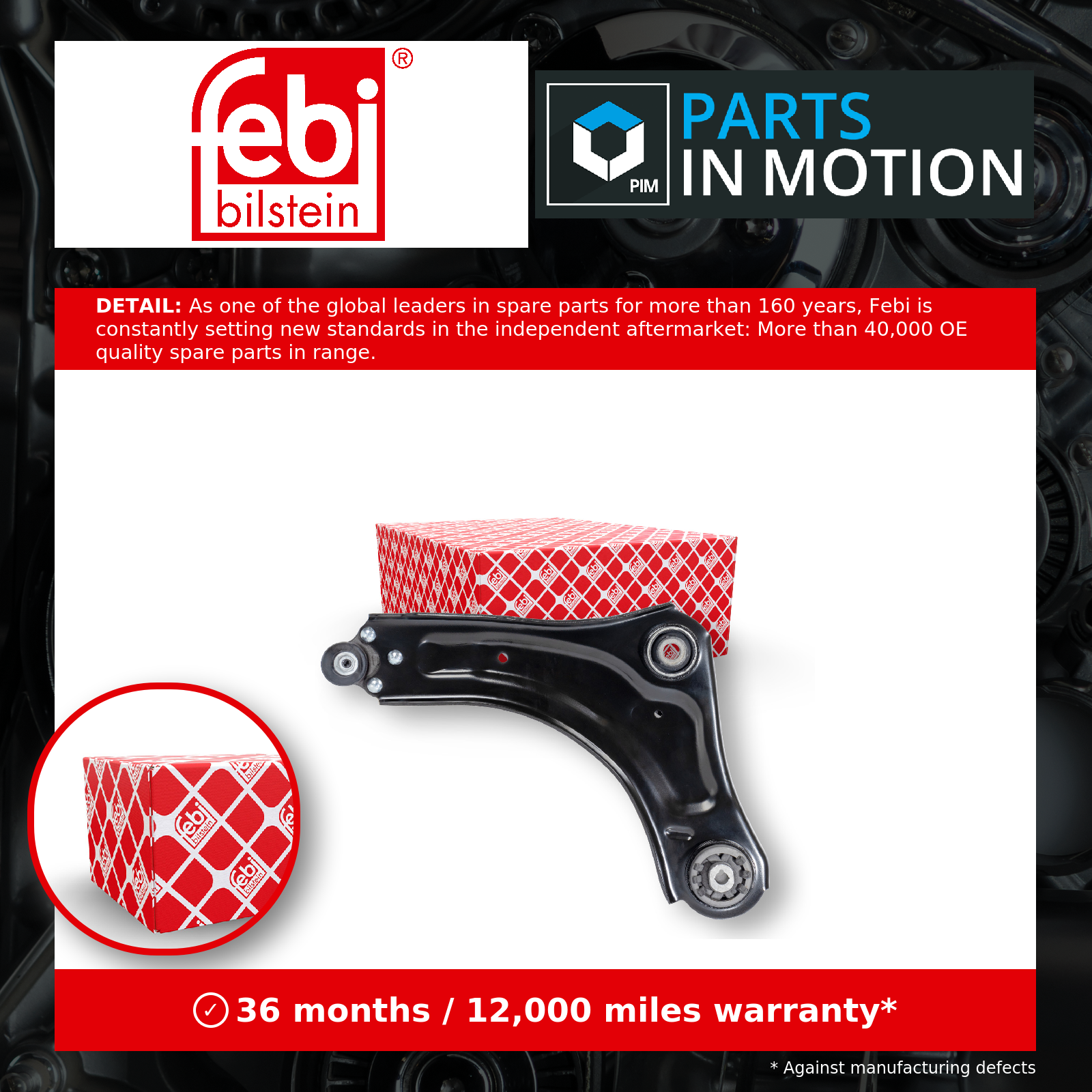 Febi Wishbone / Suspension Arm Front Lower, Left 177877 [PM1996865]