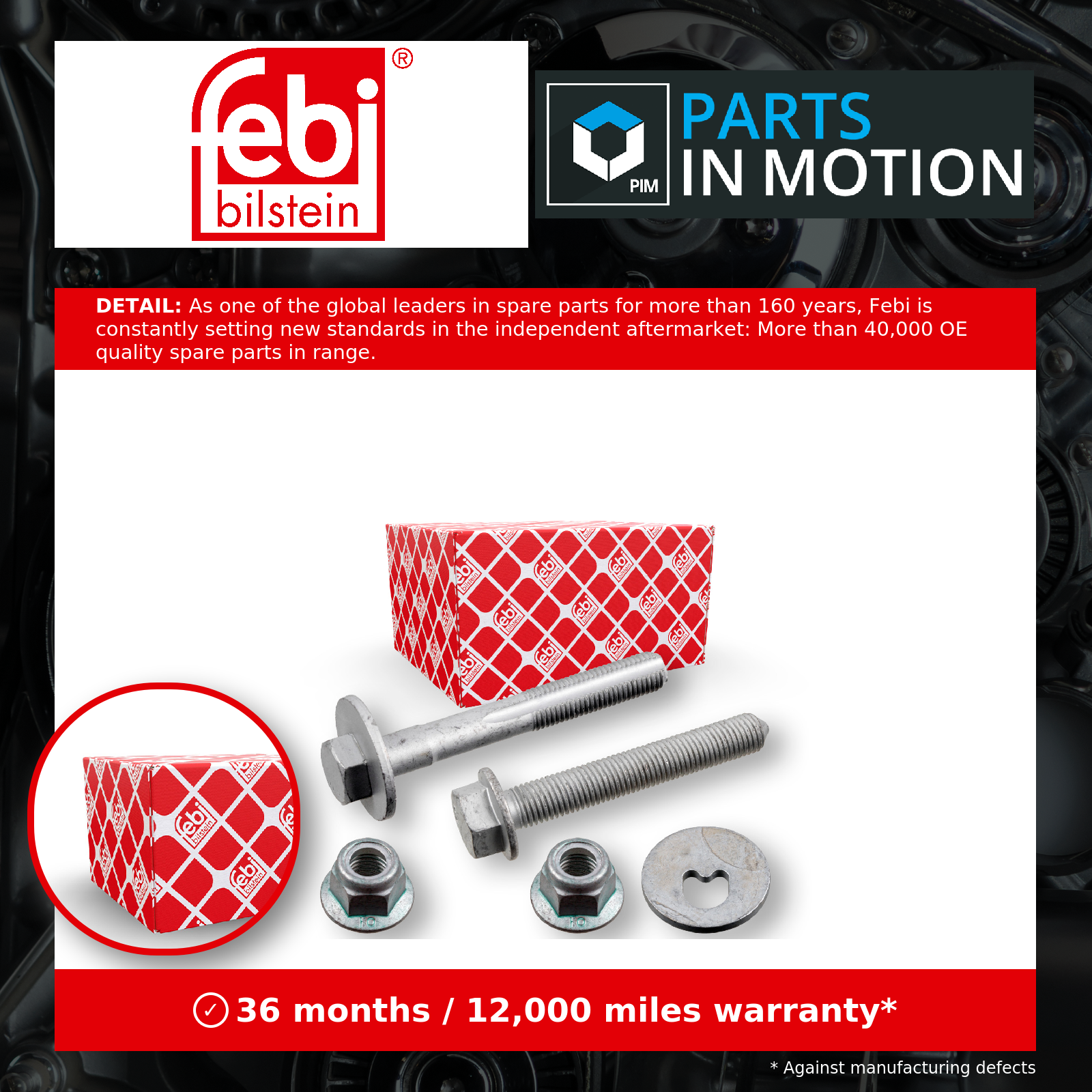 Febi Control Arm Bolt Rear Left or Right 179236 [PM2043524]
