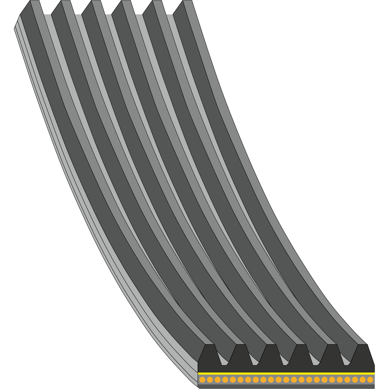 Febi 180755 6 Rib Multi V Drive Belt