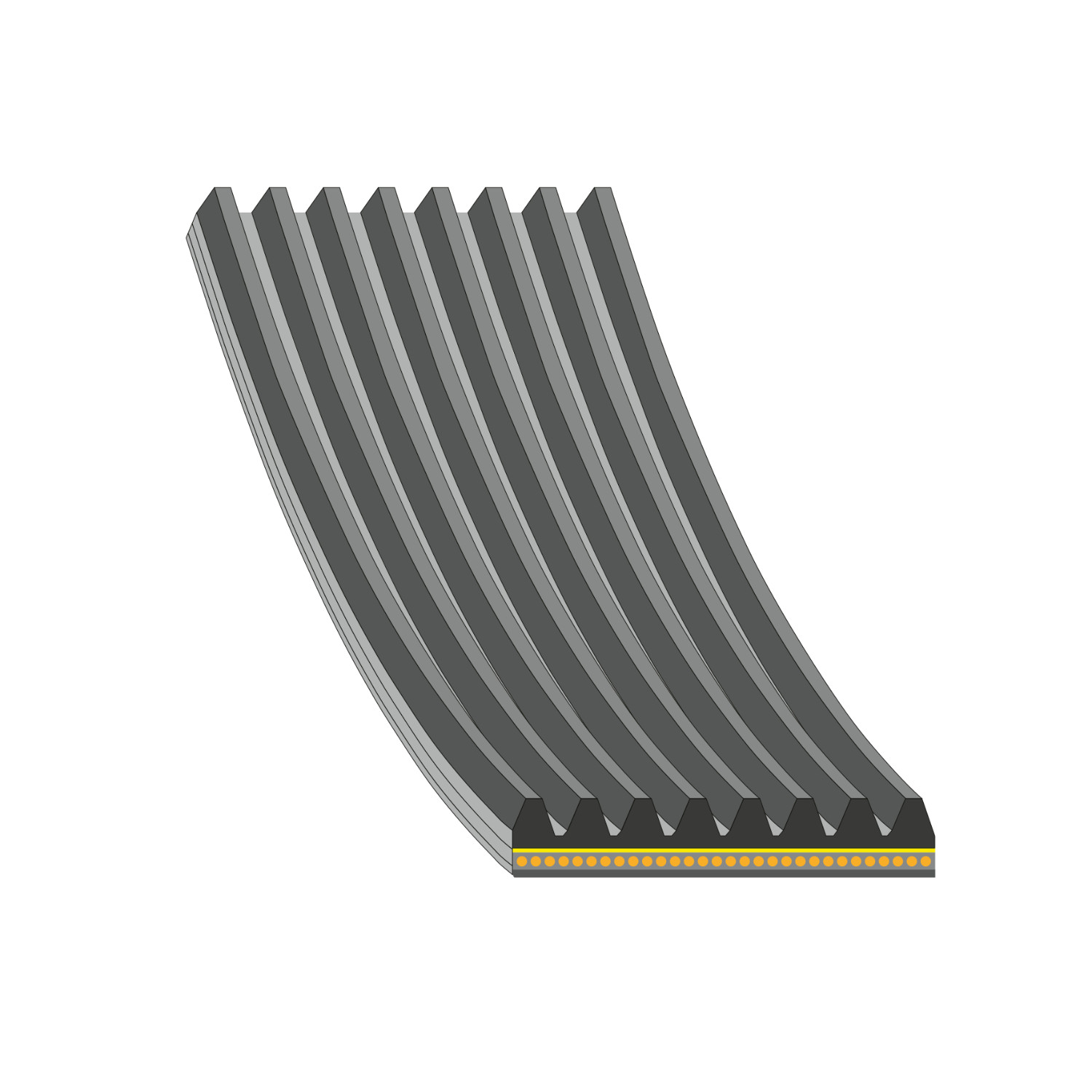 Febi 184924 8 Rib Multi V Drive Belt