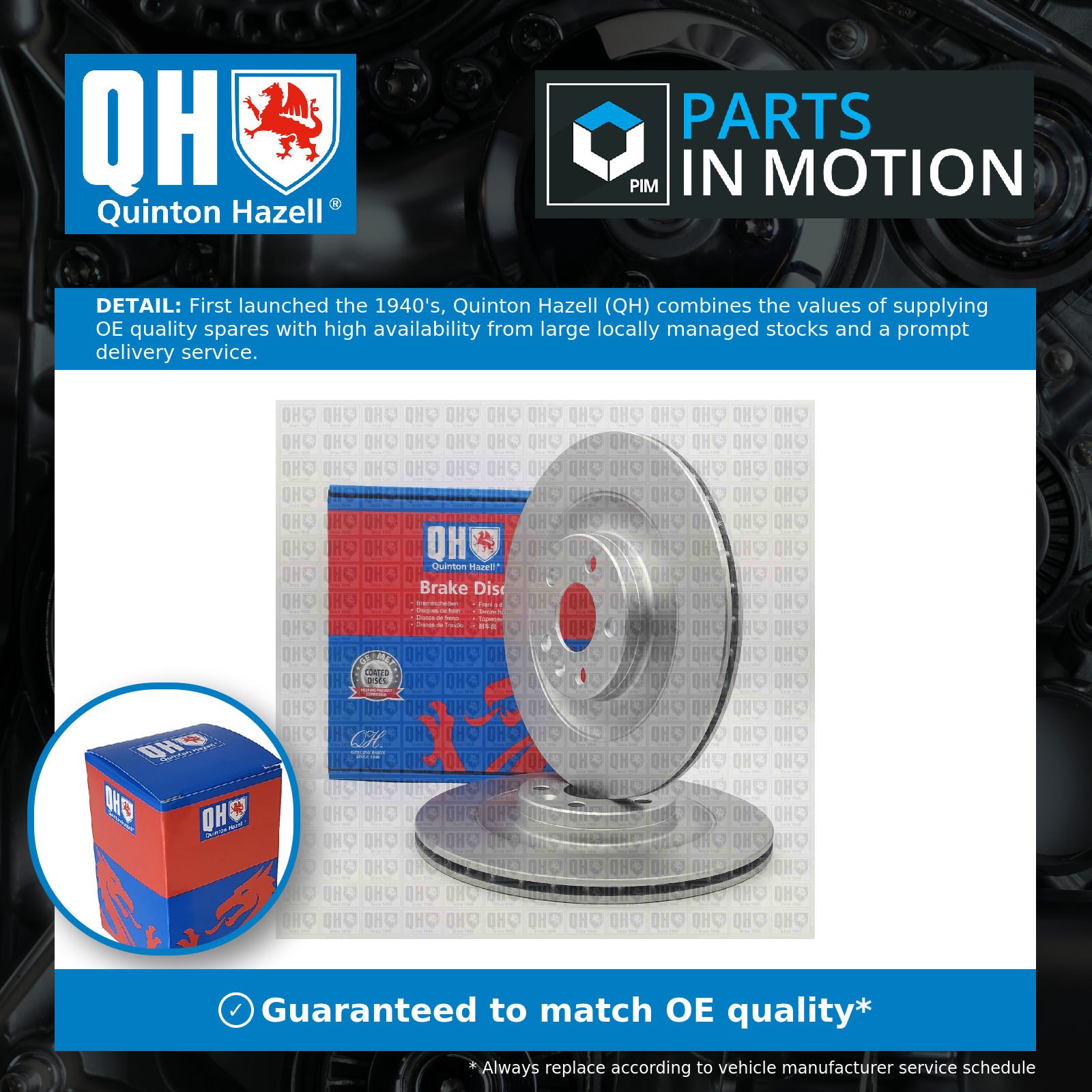 Quinton Hazell 2x Brake Discs Pair Vented Rear BDC6289 [PM2593518]