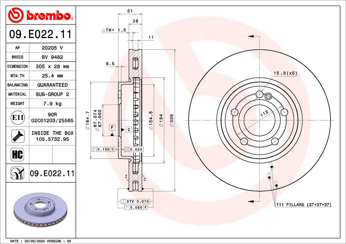 Brembo 09.E022.11