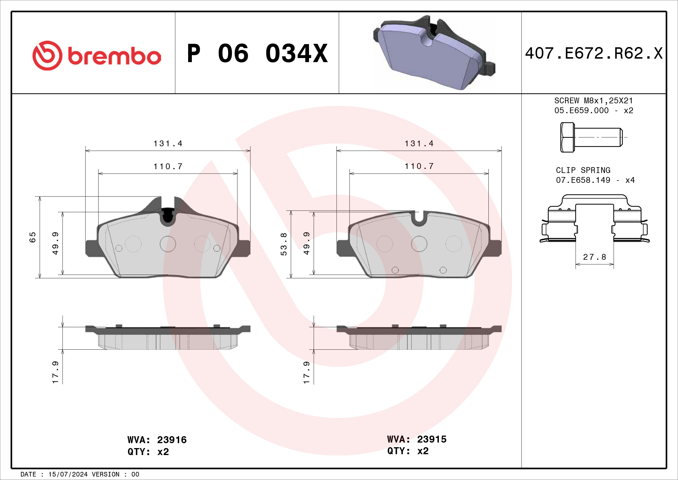 Brembo P06034X