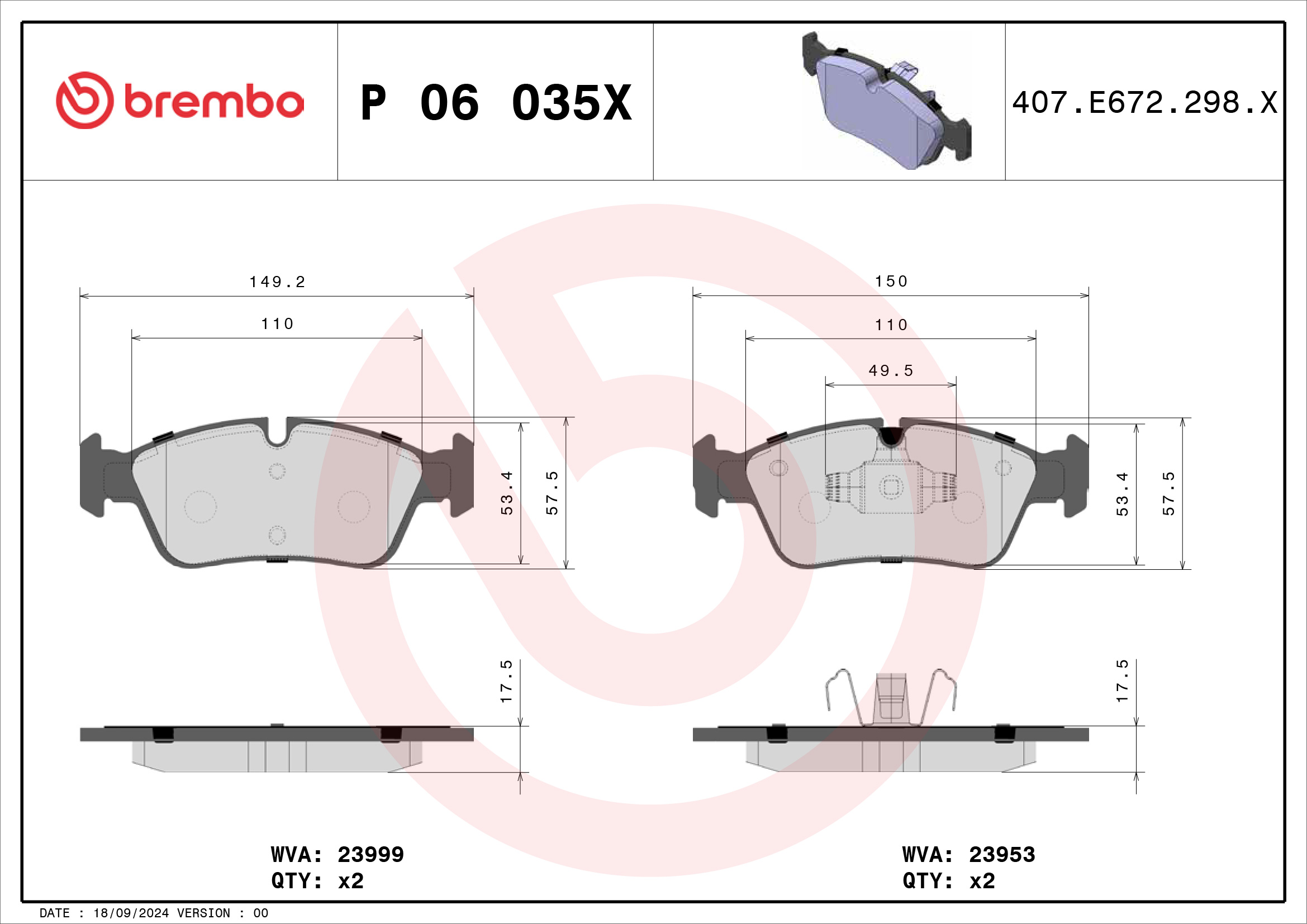 Brembo P06035X