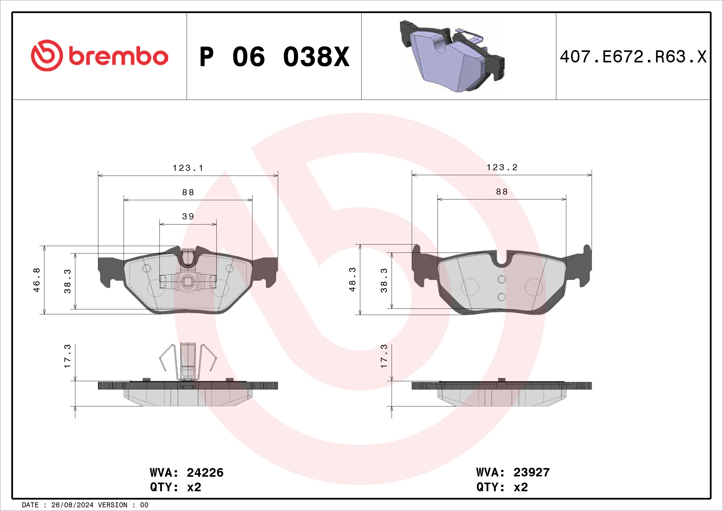 Brembo P06038X