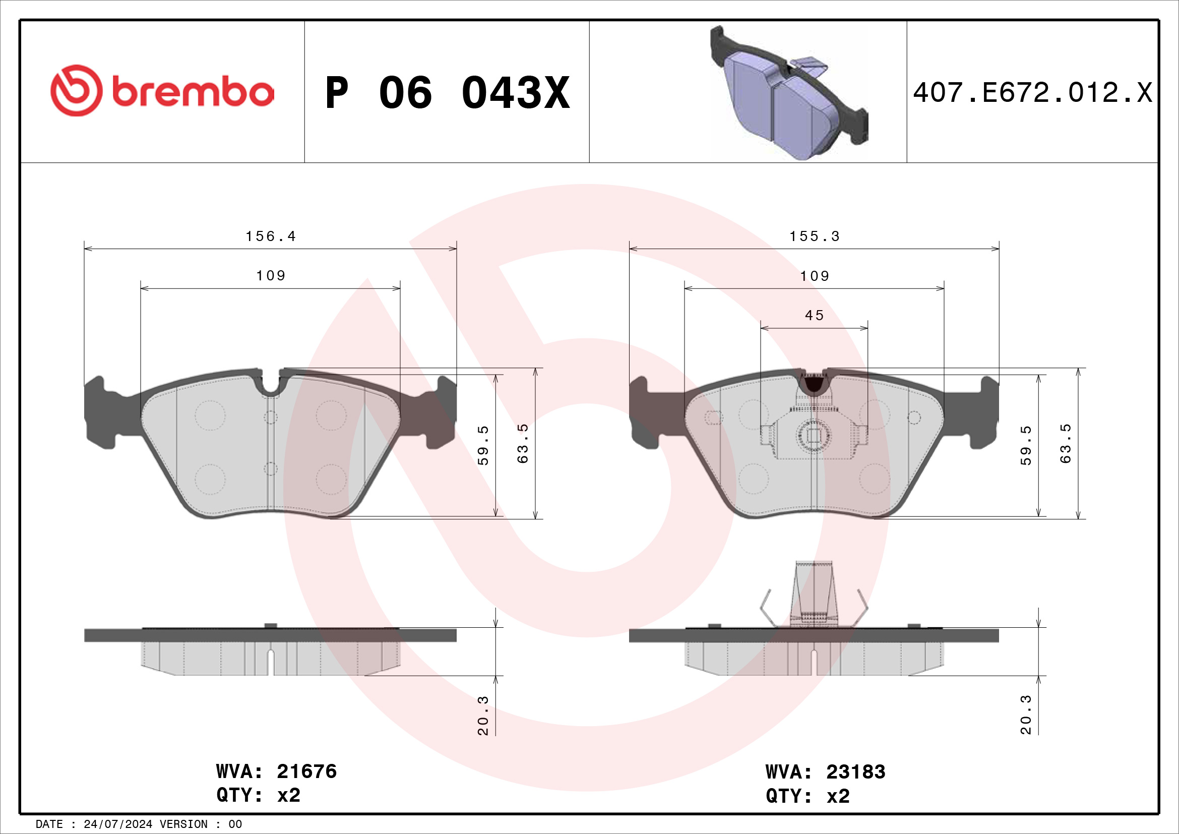 Brembo P06043X