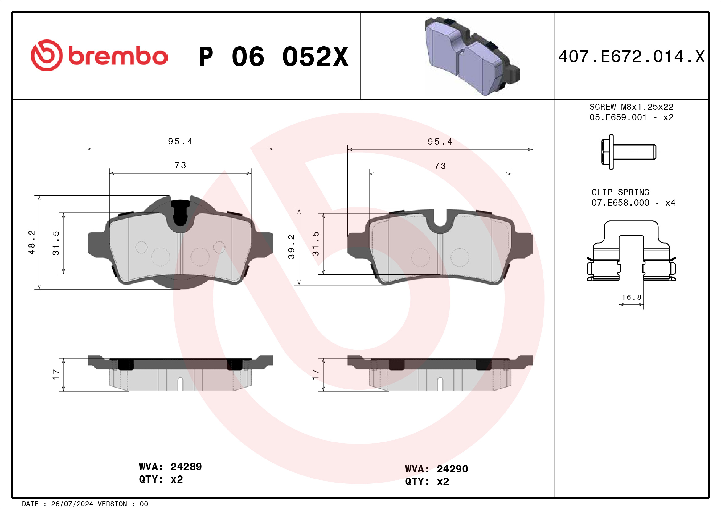 Brembo P06052X