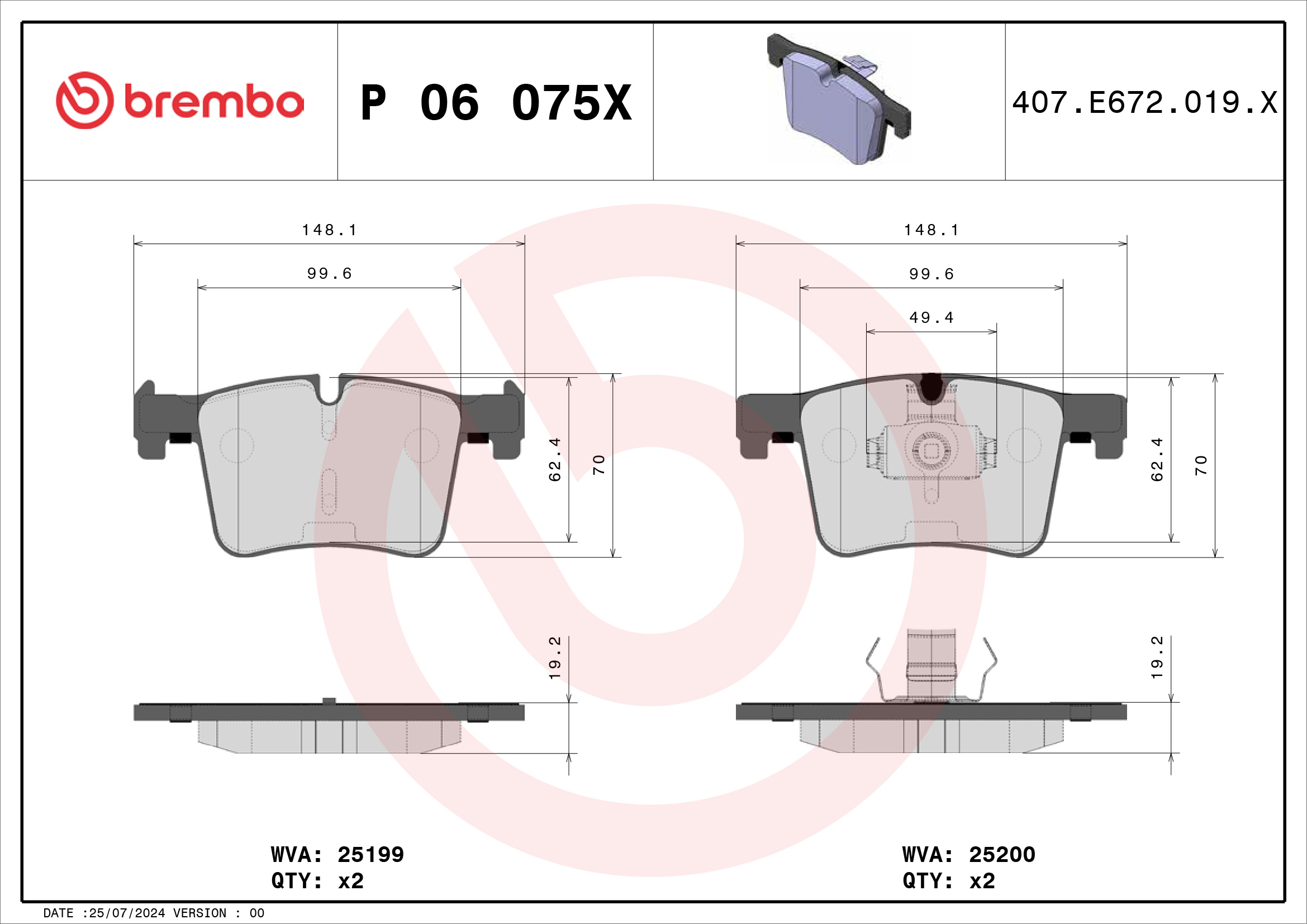 Brembo P06075X