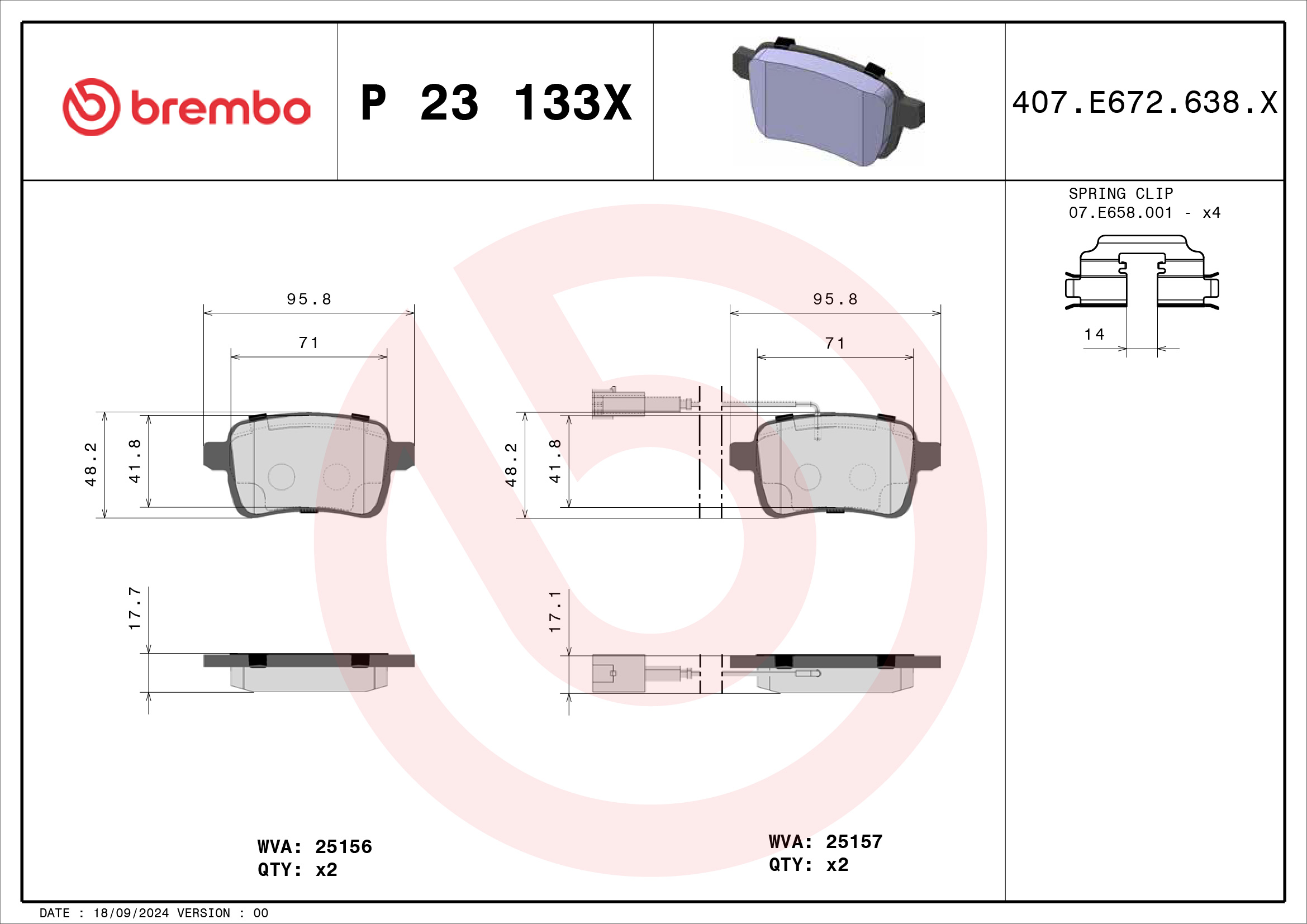 Brembo P23133X