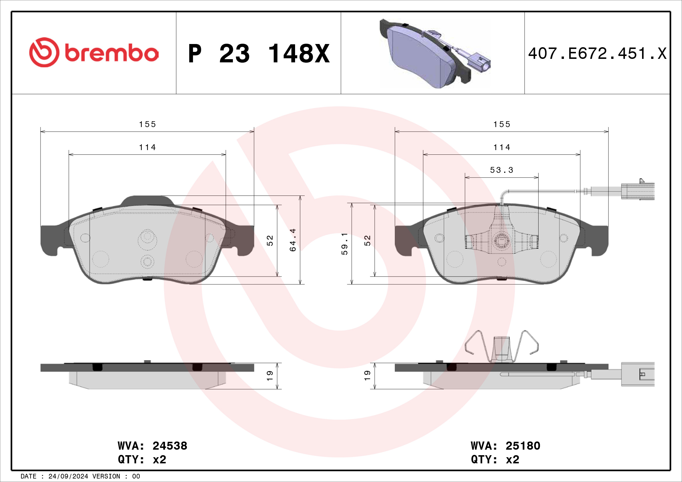 Brembo P23148X