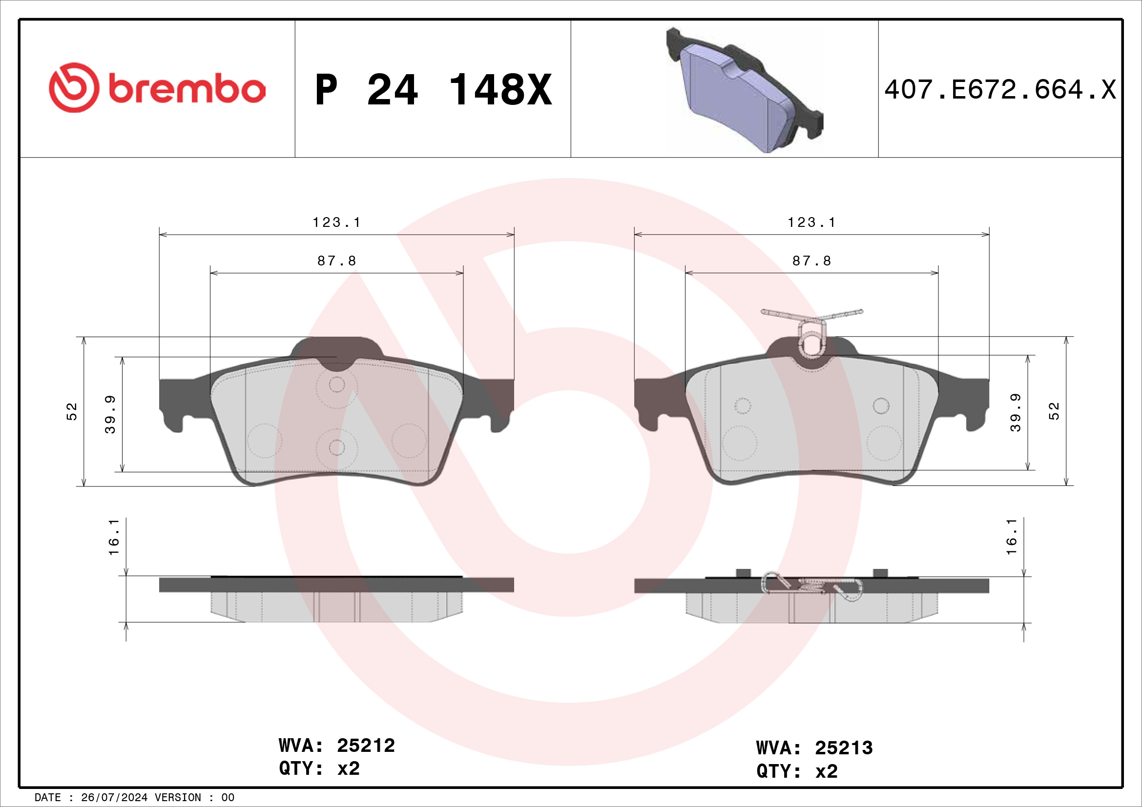 Brembo P24148X