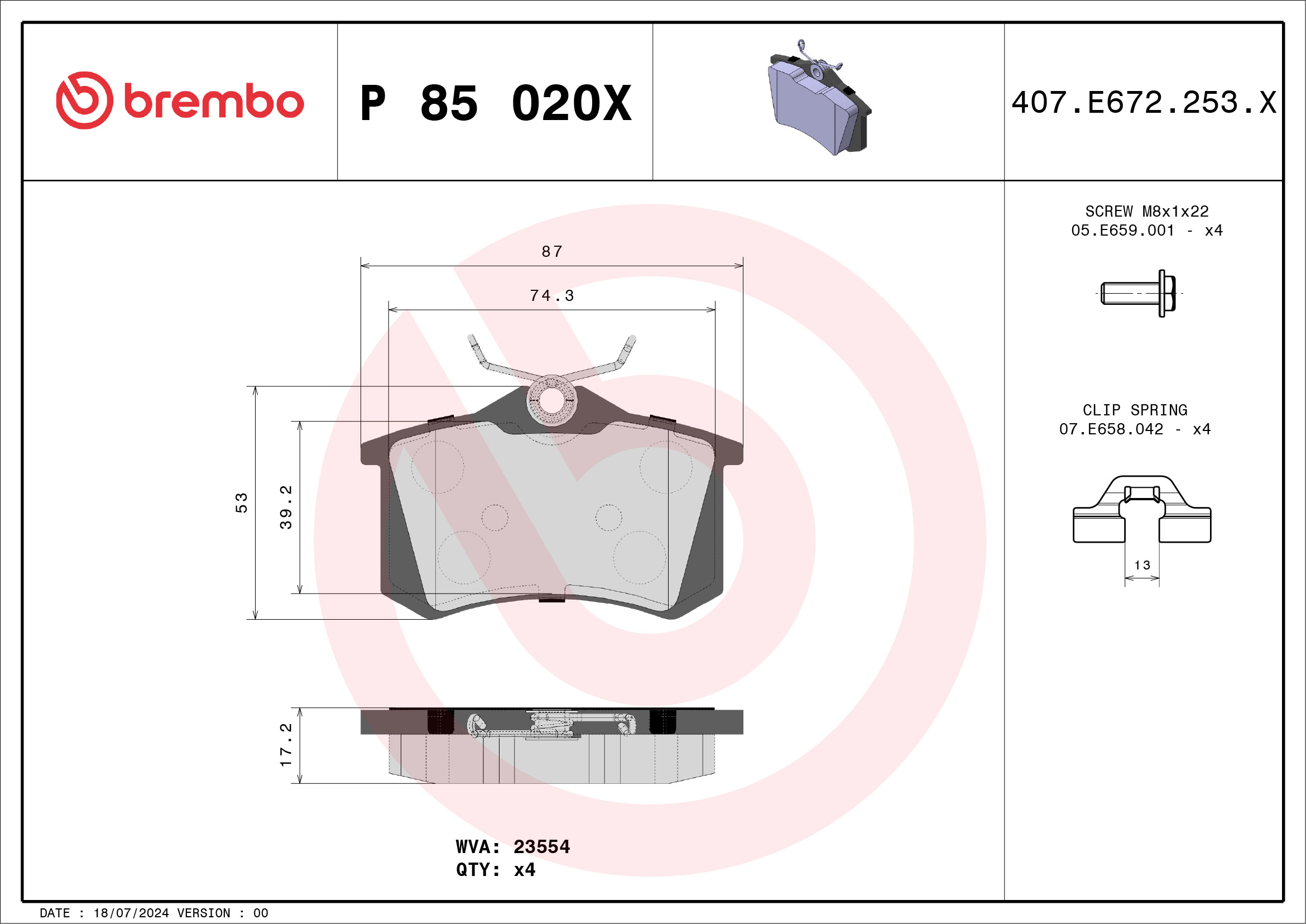 Brembo P85020X
