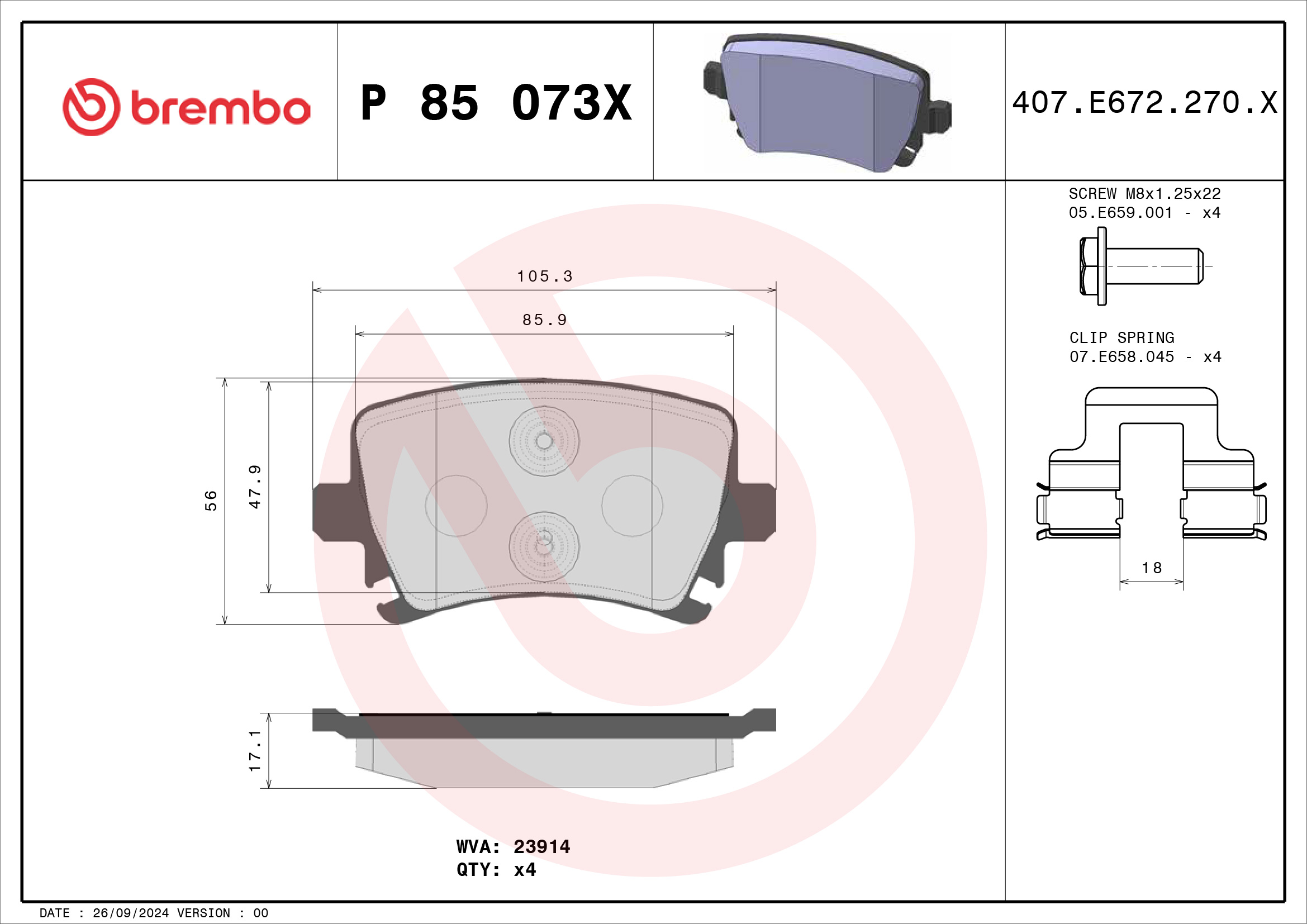 Brembo P85073X