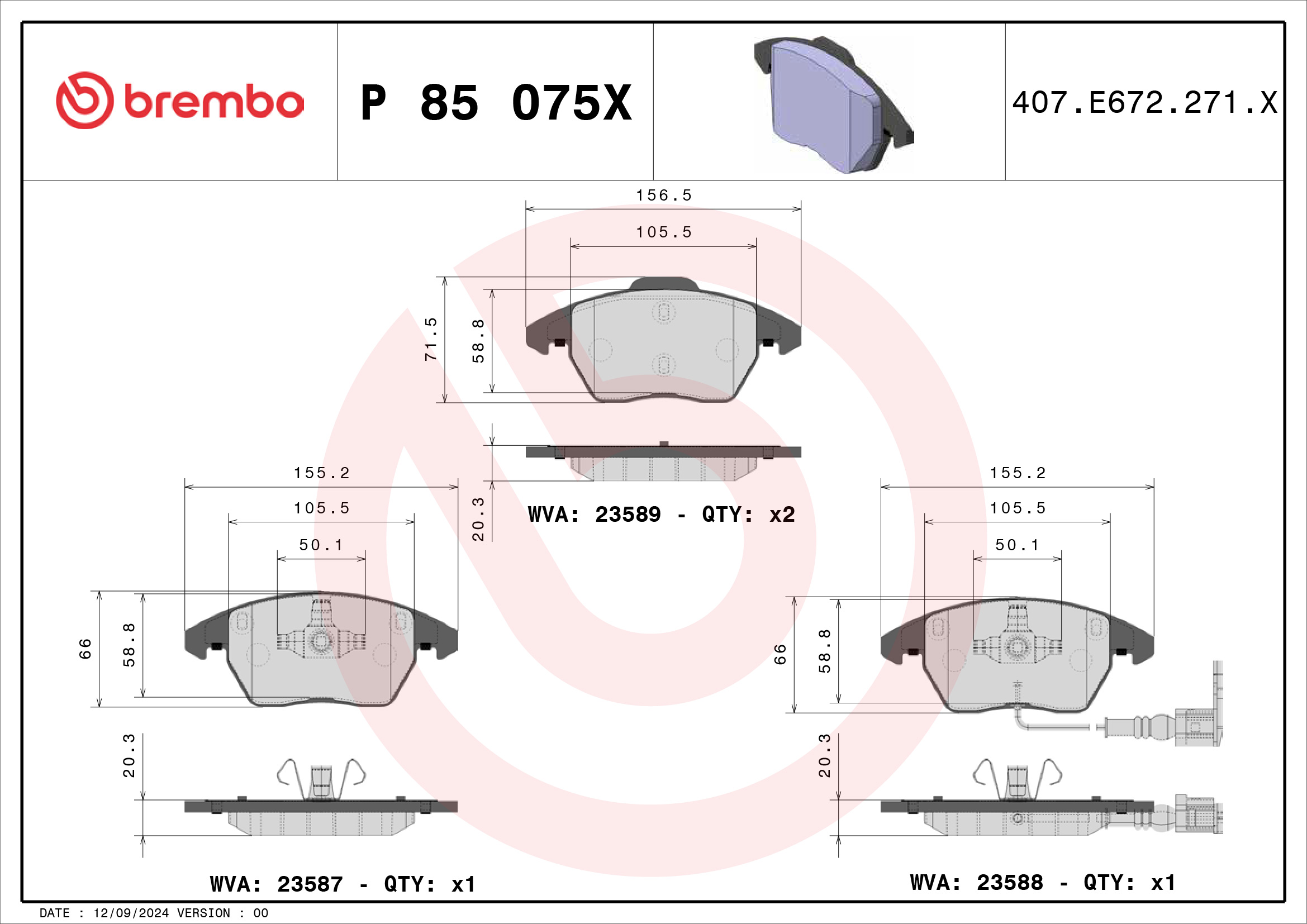 Brembo P85075X