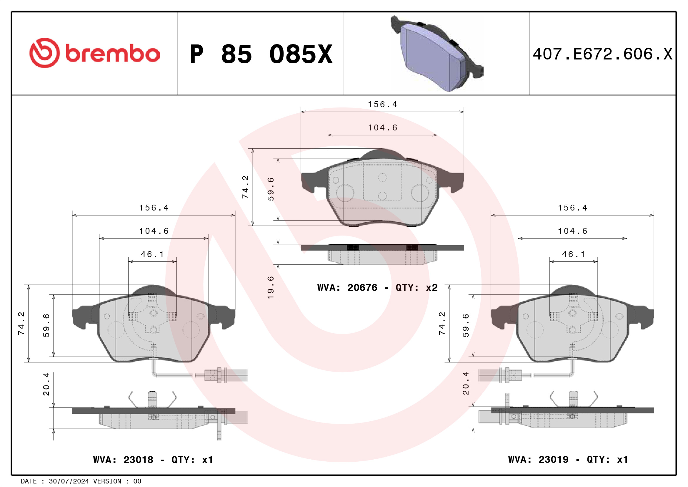 Brembo P85085X