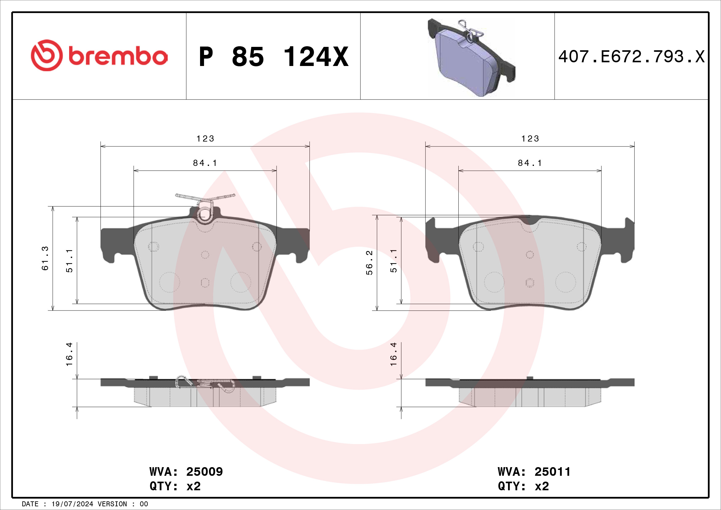 Brembo P85124X