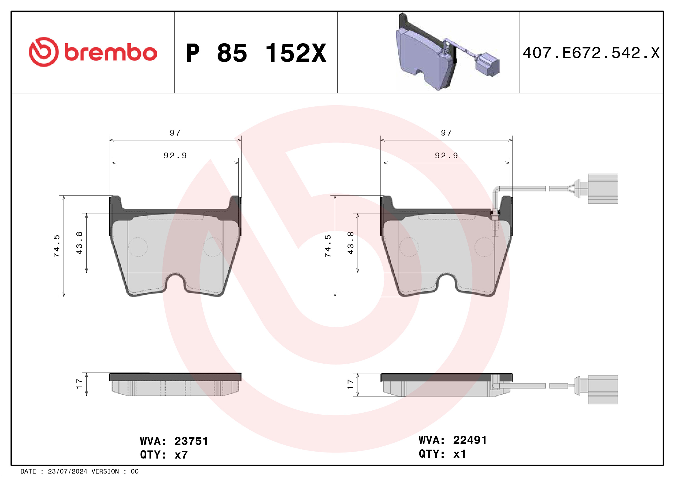 Brembo P85152X
