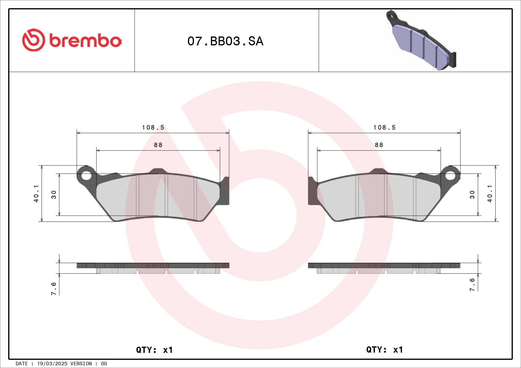 Brembo 07BB03SA