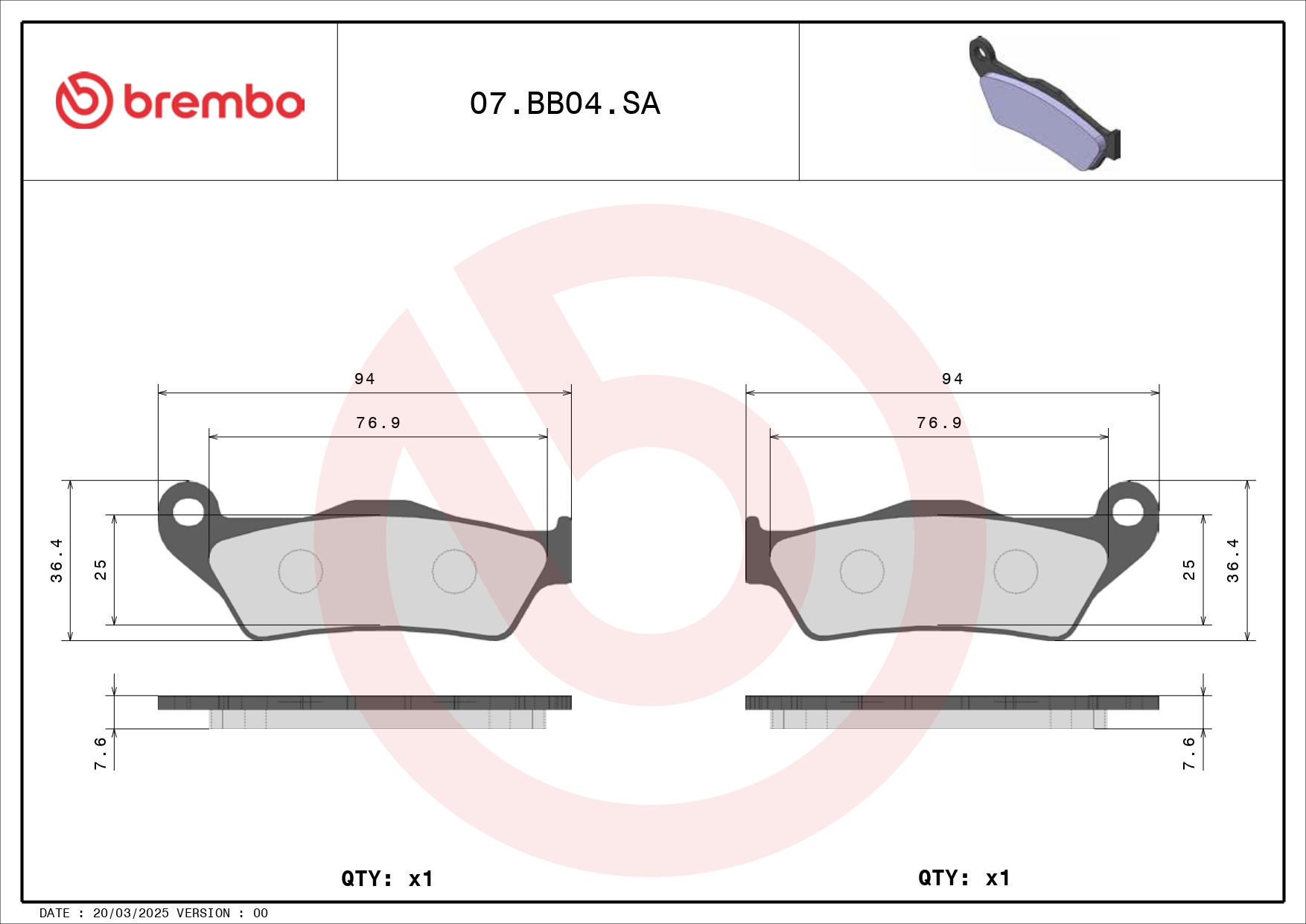 Brembo 07BB04SA