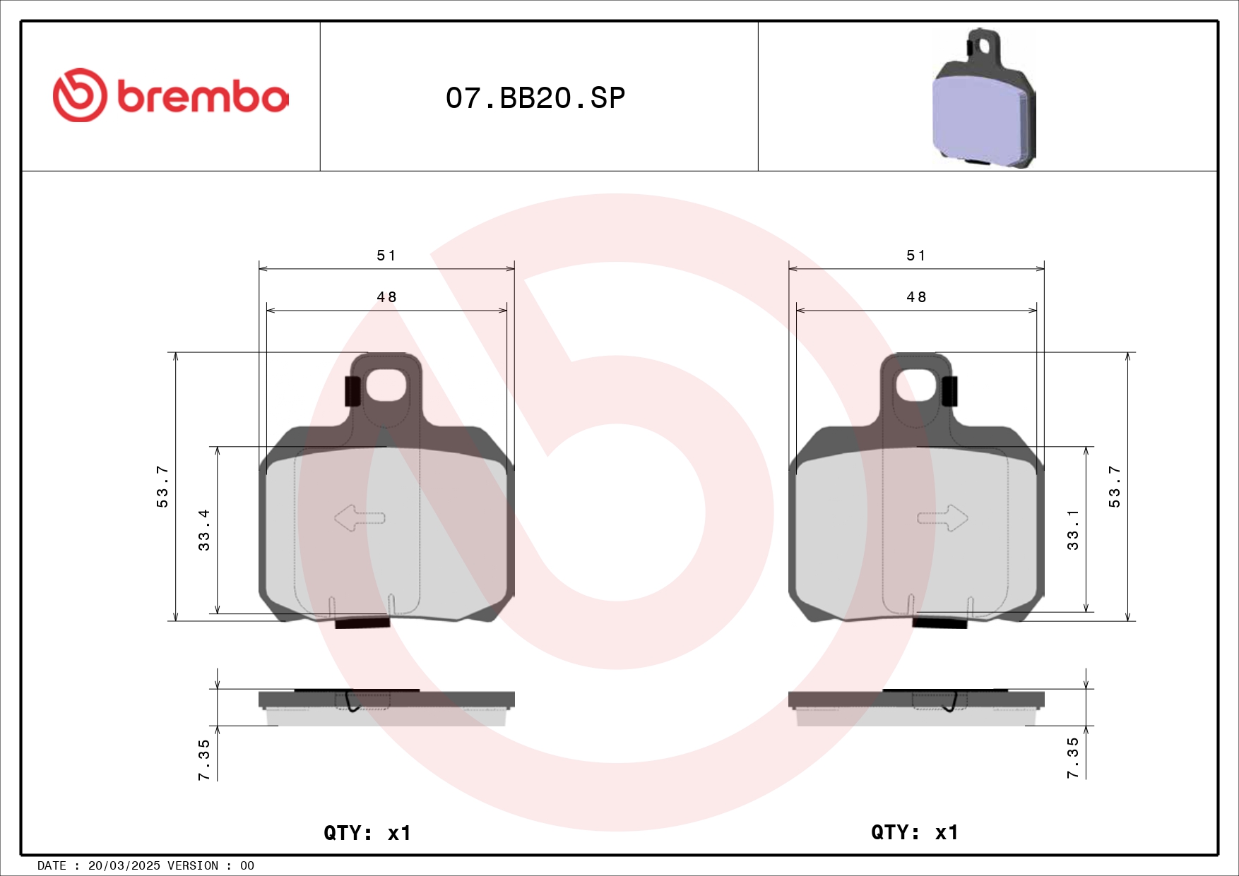 Brembo 07BB20SP