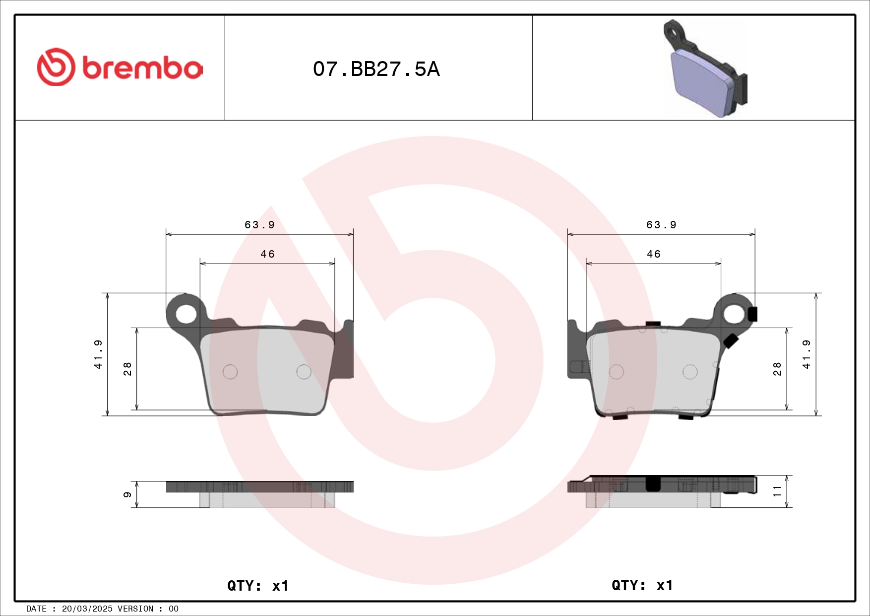 Brembo 07BB275A