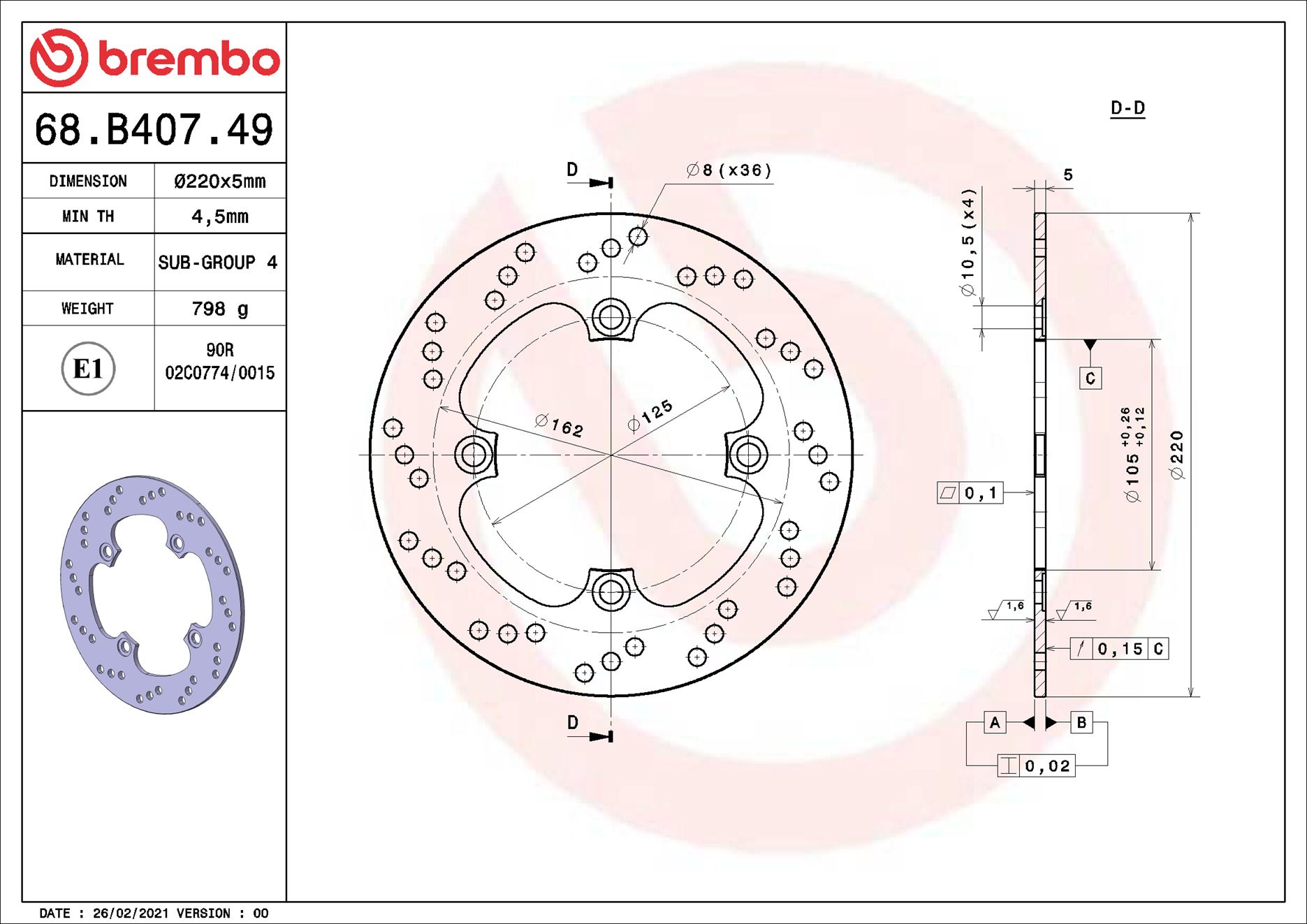 Brembo 68B40749