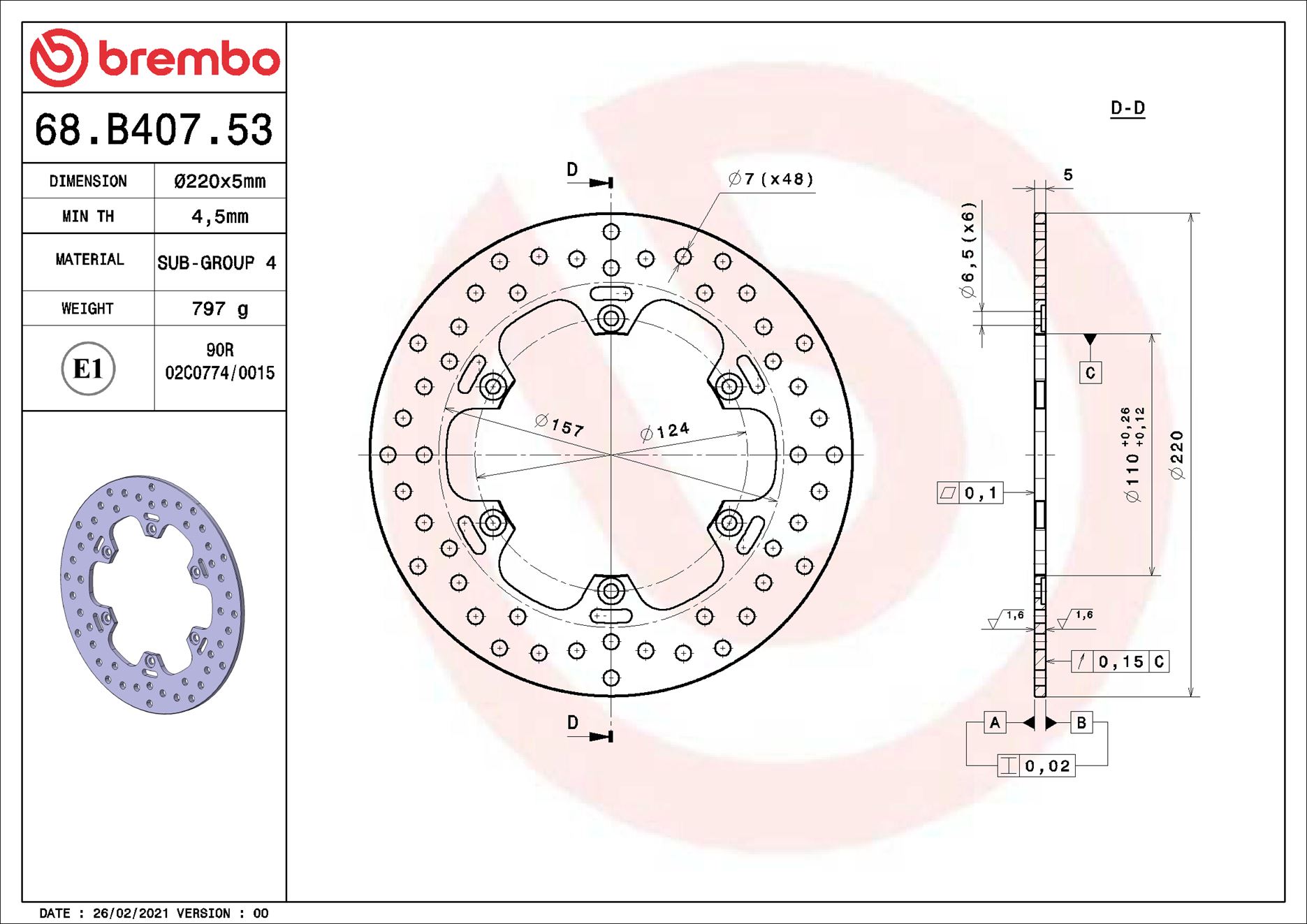 Brembo 68B40753