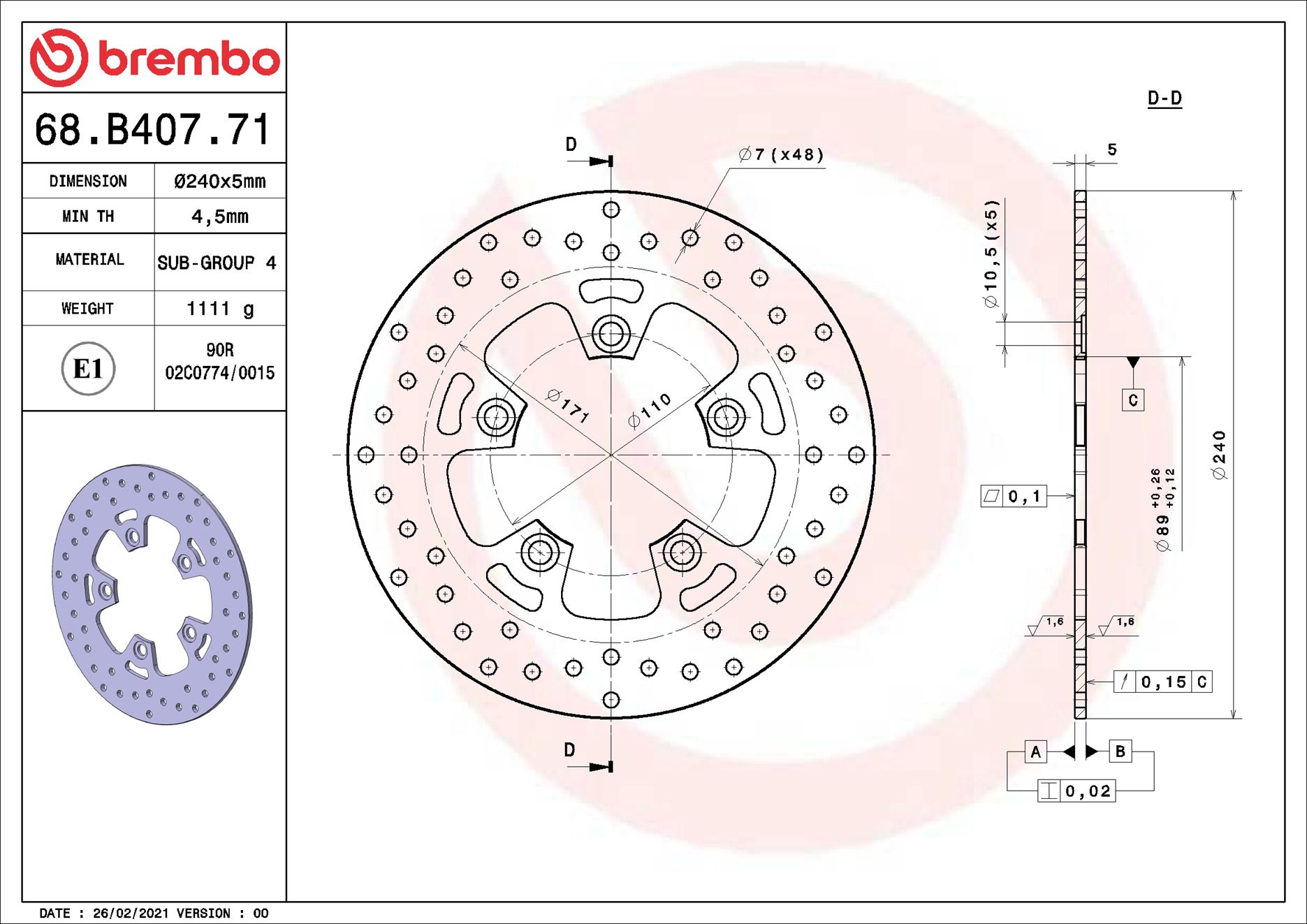 Brembo 68B40771