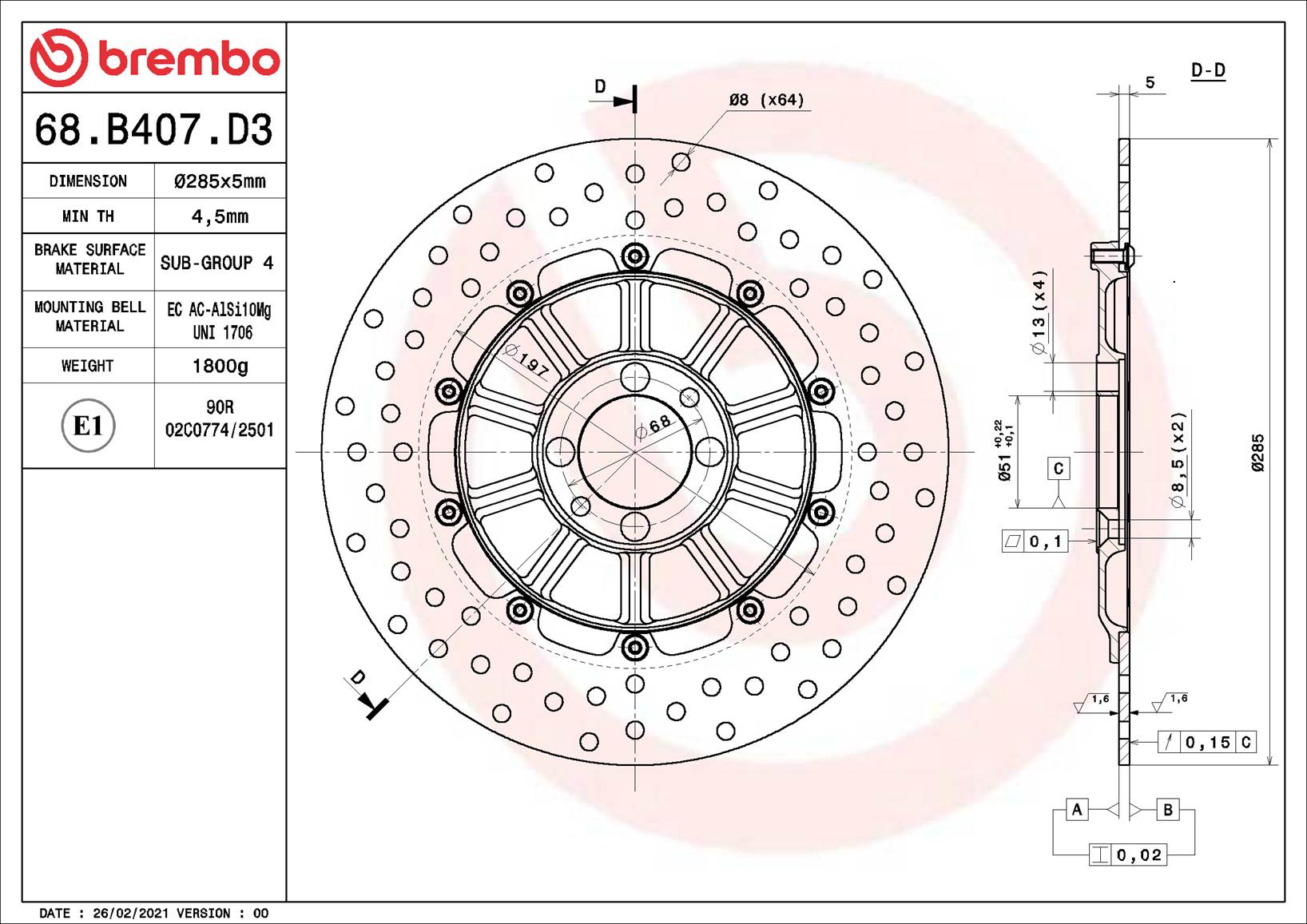 Brembo 68B407D3