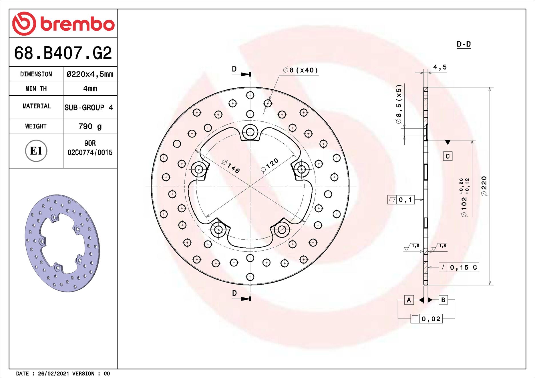 Brembo 68B407G2