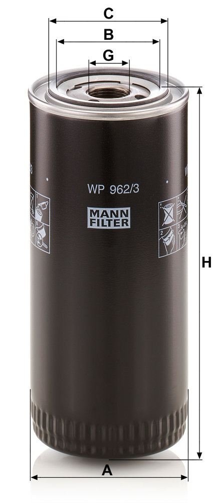 MANN-FILTER WP962/3X