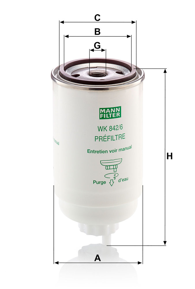 MANN-FILTER WK842/6