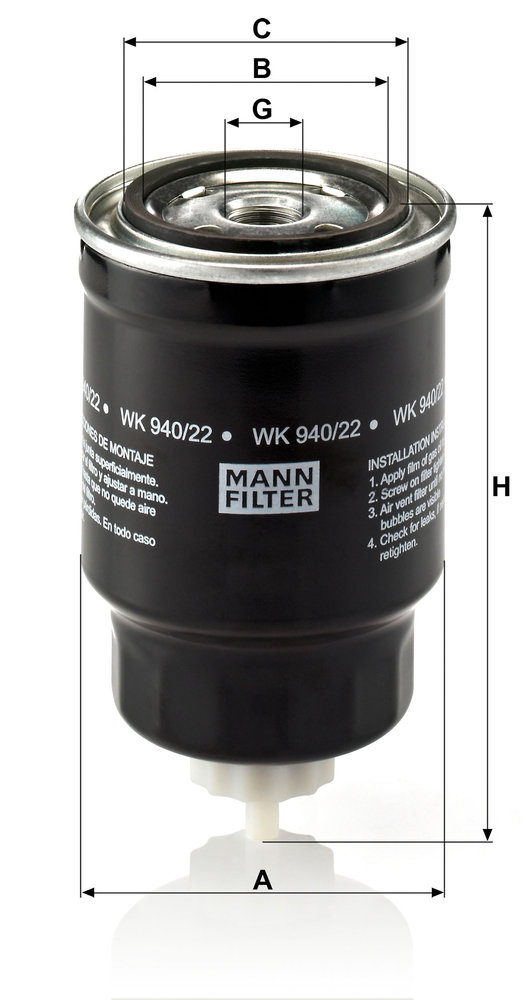 MANN-FILTER WK940/22