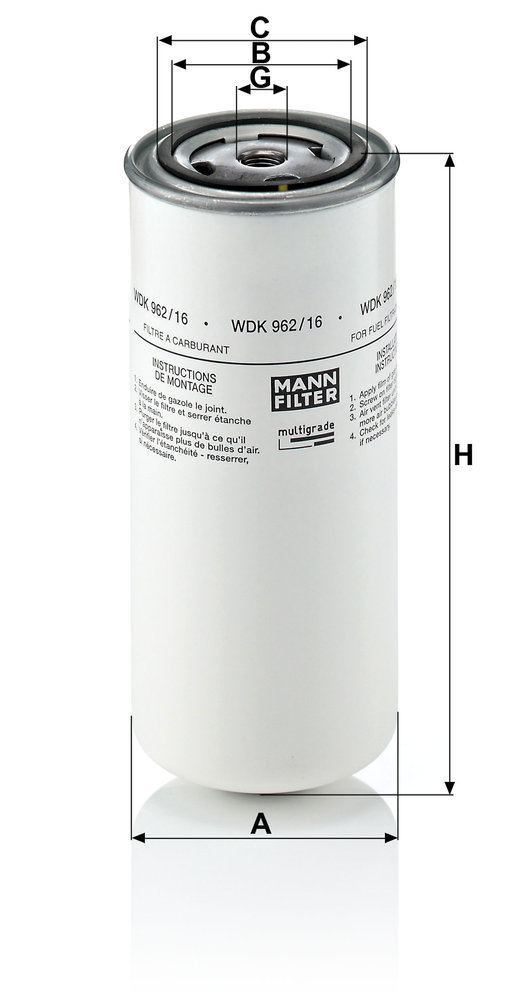 MANN-FILTER WDK962/16