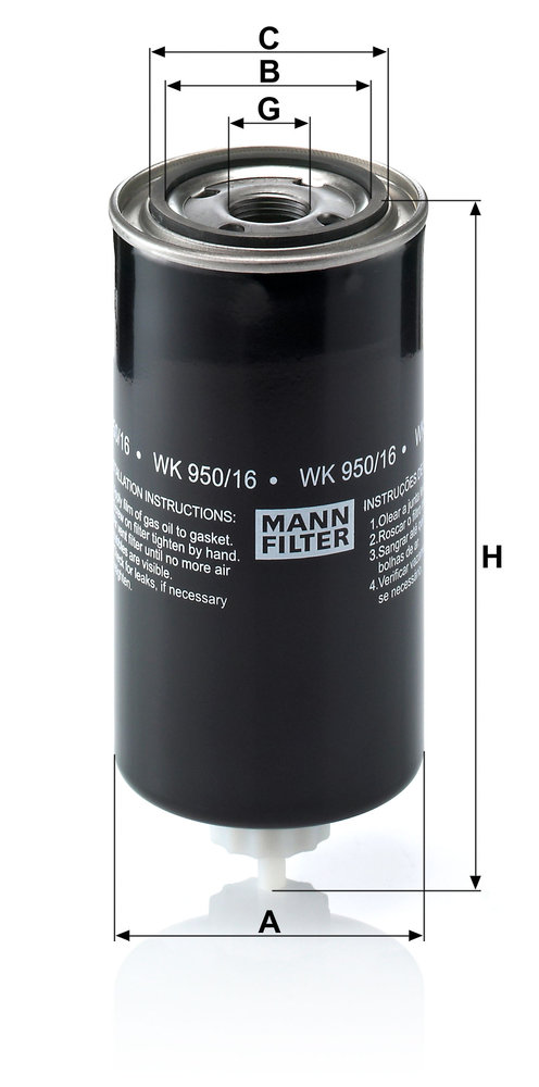 MANN-FILTER WK950/16x