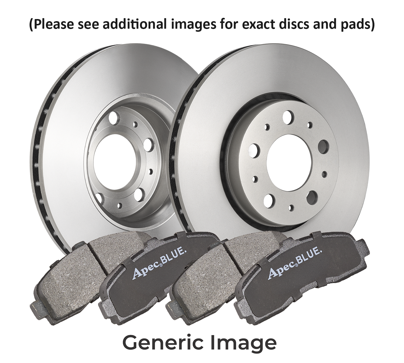 Apec Blue SDK6174+PD3183 2x Vented Brake Discs and Pads