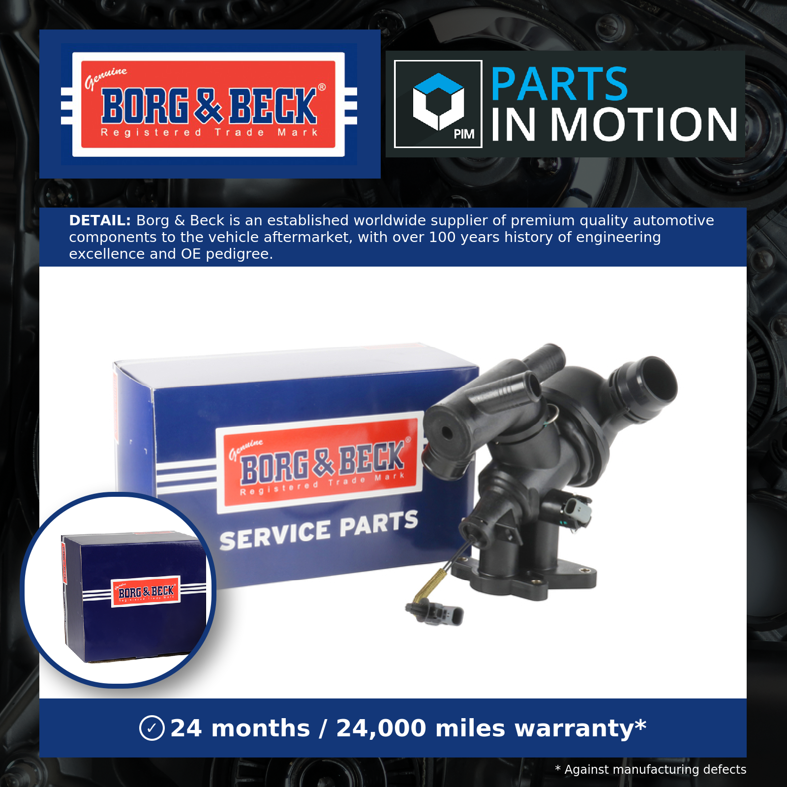 Borg & Beck Coolant Thermostat BBT556 [PM2452828]