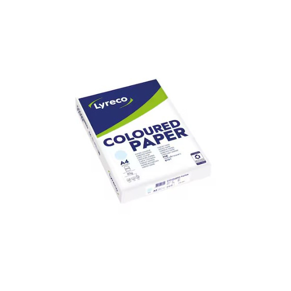 Lyreco 122331 PASTEL TINTED BLUE A4 PAPER 80 GSM - PACK OF 1 REAM (500 SHEETS)
