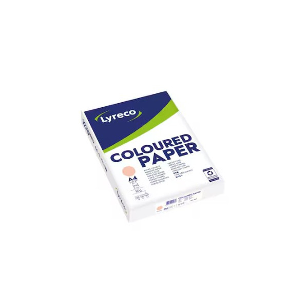 Lyreco 468962 TINTED SALMON A4 PAPER 80 GSM - PACK OF 1 REAM (500 SHEETS)