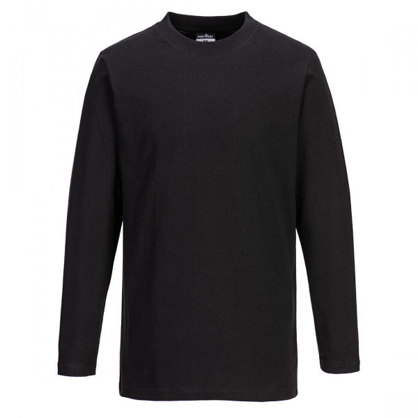 Portwest B196BKRXXXL B196 - LONG SLEEVE T-SHIRT BLACK