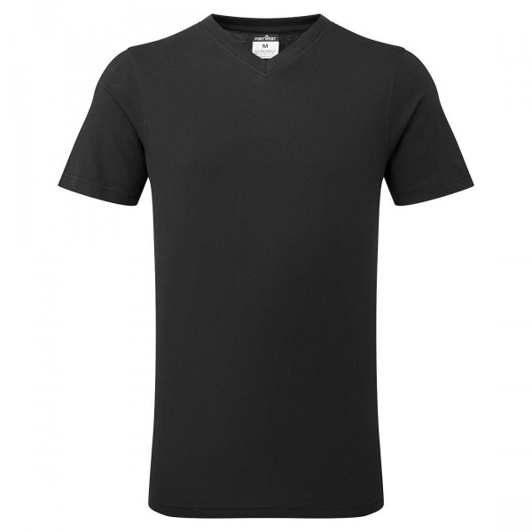 Portwest B197BKRS B197 - V-NECK COTTON T-SHIRT BLACK