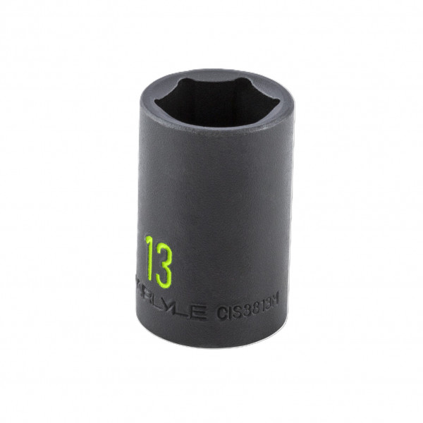Carlyle CIS3813M 3/8 DRIVE 13MM 6 POINT STANDARD IMPACT SOCKET