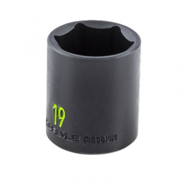 Carlyle CIS3819M 3/8 DRIVE 19MM 6 POINT STANDARD IMPACT SOCKET